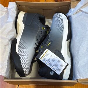 New! FITVILLE Men's Wide 11EW Extra Wide Men's SpeedEx V1 Haze Grey Golf Shoes